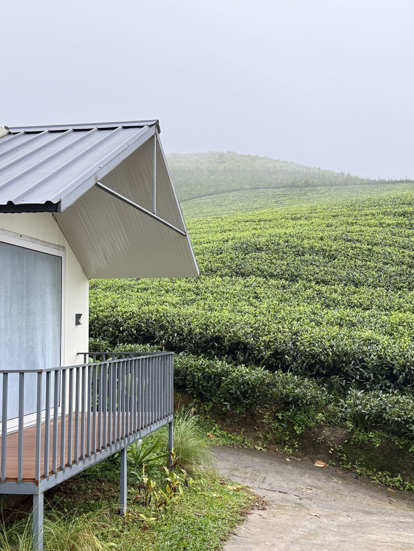 A Misty Glen cottage with private balcony overlooking the tea estate